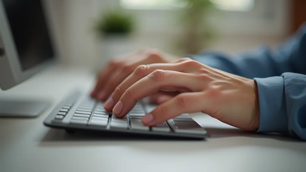 Hands at a keyboard